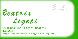 beatrix ligeti business card